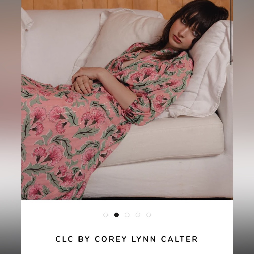 Corey Lynn Calter block print maxi dress with belt